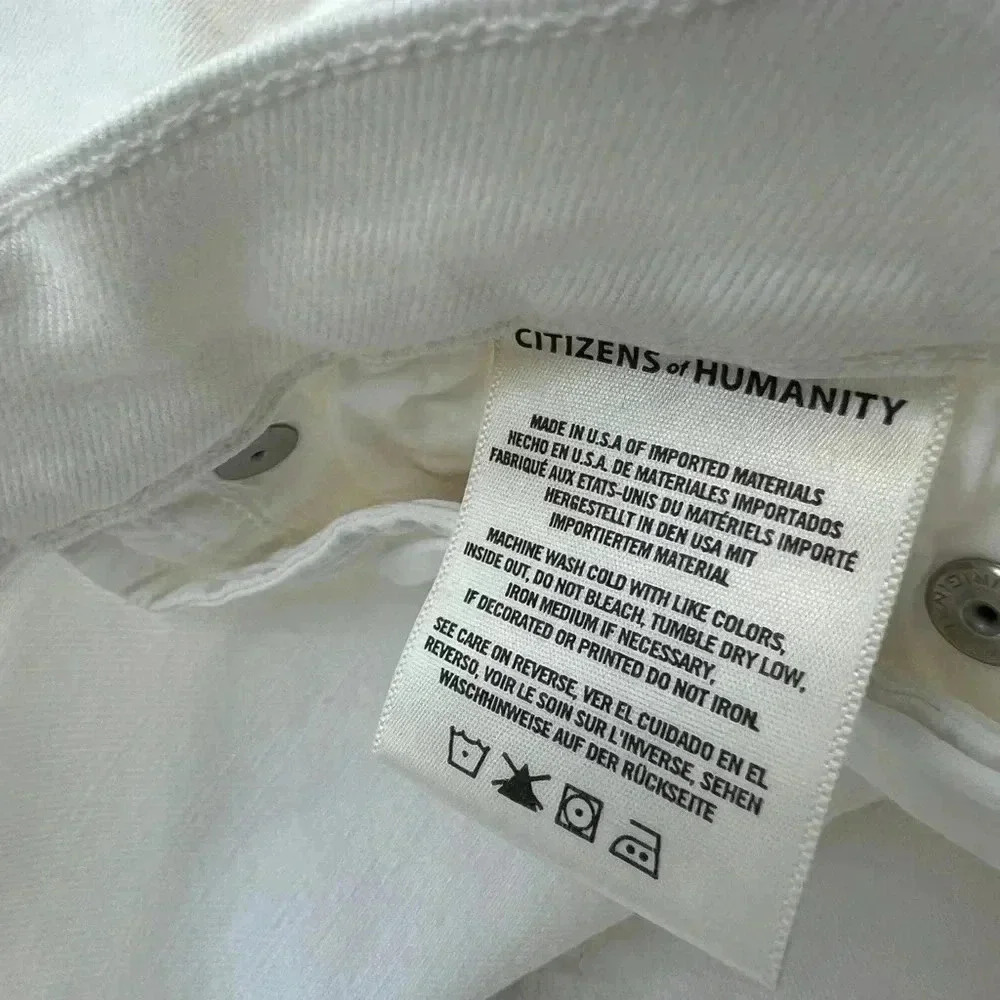 ✨HP✨Citizens of Humanity Rocket High Rise Skinny in White Crop Size 30 - Picture 7 of 10
